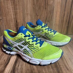 Asics Gel Nimbus 17 Mens Running Shoes Neon Yellow Blue Fluidride C519N Size 6